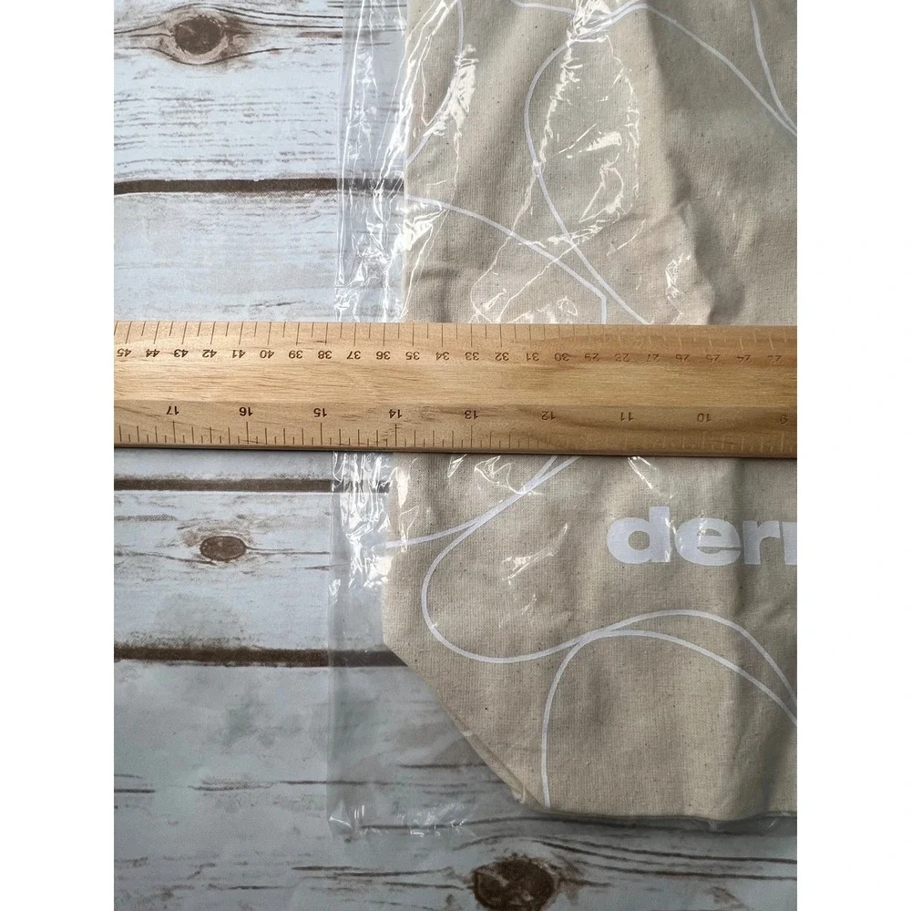 NEW Dermalogica Drawstring Bag Beige Canvas 2023 Holiday Gift Bag OS